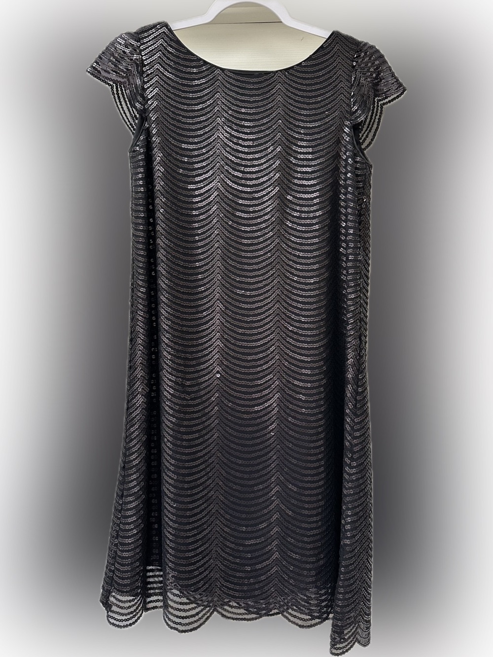 Nine West Black Sequin A-Line Dress